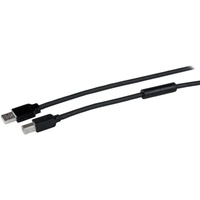 StarTech.com 15m / 50 ft Active USB 2.0 A to B Cable - M/M - First End: 1 x 4-pin USB 2.0 Type A - Male - Second End: 1 x 4-pin