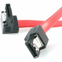 StarTech.com 18in Latching SATA to Right Angle SATA Serial ATA Cable - First End: 1 x 7-pin SATA - Male - Second End: 1 x 7-pin