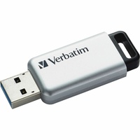 Verbatim Store 'n' Go Secure Pro 32 GB USB 3.0 Flash Drive - Silver - 256-bit AES - TAA Compliant - 1 Each