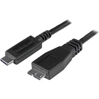 StarTech.com USB C to Micro USB Cable - 3 ft / 1m - USB 3.1 Cable - 10Gbps - Micro USB Cord - USB Type C to Micro USB Cable - Connect USB Micro-B to