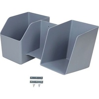 Ergotron Bin - 3.63 kg Weight Capacity - 368.3 mm Width x 203.2 mm Depth x 203.2 mm Height - Plastic - Grey
