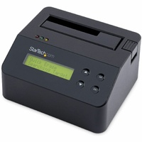 StarTech.com Single Bay SSD/HDD Hard Drive Eraser, 2.5"/3.5" , Standalone Wiper, Disk Sanitizer, Hardware Wiper Erasing Tool, NI