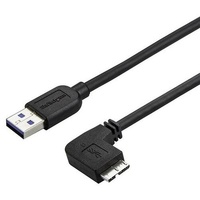 StarTech.com 0.5m 20in Slim Micro USB 3.0 (5Gbps) Cable - M/M - USB 3.0 A to Right-Angle Micro USB - USB 3.2 Gen 1 - Position yo
