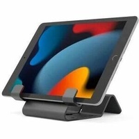 Universal Tablet Holder Black with Coiled Cable Lock Black - 25.4 mm x 127 mm x 5 mm - Aluminium - Black