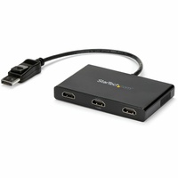 StarTech.com Signal Splitter - Plastic - 3840 × 2160 - 15.20 m Maximum Operating Distance - DisplayPort - 3 x HDMI Out