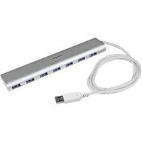 StarTech.com 7-Port USB Hub, USB A to 7x USB-A Ports, USB 5Gbps, Self-Powered, Portable Laptop USB 3.0 Hub Expansion with Power