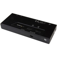 StarTech.com Audio/Video Switchbox - Cable - TAA Compliant - 3840 × 2160 - 4K - 2 Input Device - 2 Display - Display, DVD Player, Blu-ray Disc - 2 x