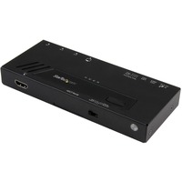 StarTech.com Audio/Video Switchbox - Cable - TAA Compliant - 3840 × 2160 - 4K - 4 Input Device - 1 Display - Display, Projector