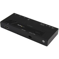 StarTech.com Audio/Video Switchbox - Cable - TAA Compliant - 3840 × 2160 - 4K - 4 Input Device - 1 Display - Display, Projector - 4 x HDMI In - 1 x
