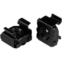 StarTech.com M6 Cage Nuts - 50 Pack, Black - M6 Mounting Cage Nuts for Server Rack & Cabinet - Cage Nut - Steel - Black - 50 / P