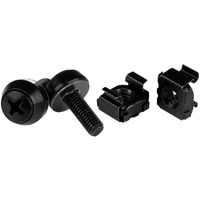 StarTech.com M5 x 12mm - Screws and Cage Nuts - 50 Pack Black - M5 Mounting Screws & Cage Nuts for Server Rack & Cabinet - Mount