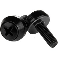 StarTech.com M5 x 12mm - Screws - 100 Pack, Black - M5 Mounting Screws for Server Rack & Cabinet - Mounting Screw - 12 mm - Steel - Black - 100 /