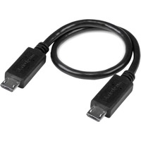 StarTech.com 8in USB OTG Cable - Micro USB to Micro USB - M/M - USB OTG Adapter - 8 inch - First End: 1 x USB 2.0 Type B - Male