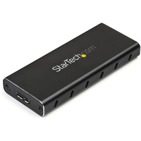 StarTech.com Drive Enclosure SATA/600, M.2 - USB 3.1 Micro-B Host Interface - UASP Support External - Black, Silver - TAA Compli
