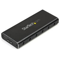 StarTech.com Drive Enclosure SATA/600, M.2 - USB 3.1 Micro-B Host Interface - UASP Support External - Black, Silver - TAA Compliant - 1 x SSD - 1 x -