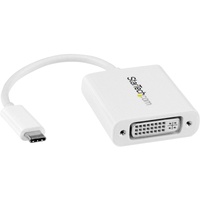StarTech.com USB C to DVI Adapter - White - Thunderbolt 3 Compatible - 1920x1200 - USB-C to DVI Adapter for USB-C devices such a