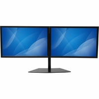 StarTech.com Dual Monitor Stand, Horizontal, For up to 24" (17.6lb/8kg) VESA Monitors, Black, Adjustable Monitor Stand, Steel &
