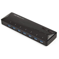 StarTech.com USB Hub - USB - External - Black - 9 Total USB Port(s) - 7 USB 3.0 Port(s) - PC