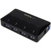 StarTech.com 4-Port USB 3.0 Hub plus Dedicated Charging Port - 5Gbps - 1 x 2.4A Port - Desktop USB Hub and Fast-Charging Station - 5 Total USB - 4 -