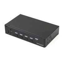 StarTech.com KVM Switchbox - TAA Compliant - 4 Computer(s) - 1 Local User(s) - 3840 x 2160 - 11 x USB - 5 x DisplayPort - 1U - Rack-mountable,
