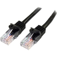 StarTech.com 5m Cat5e Patch Cable with Snagless RJ45 Connectors - Black - 5 m Patch Cord - Make Fast Ethernet connections with P