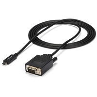 StarTech.com 6ft/2m USB C to VGA Cable - 1920x1200/1080p USB Type C DP Alt Mode to VGA Video Monitor Adapter Cable -Works w/ Thu