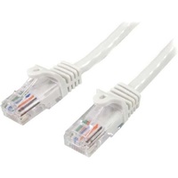 StarTech.com 5m White Cat5e Patch Cable with Snagless RJ45 Connectors - Long Ethernet Cable - 5 m Cat 5e UTP Cable - Make Fast E