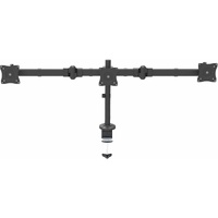 StarTech.com Desk Mount Triple Monitor Arm, 3 VESA 27" (17.6lb/8kg) Displays, Ergonomic Height Adjustable Articulating Pole Moun