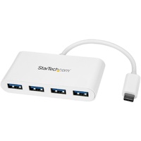 StarTech.com USB Hub - USB Type C - External - White - 4 Total USB Port(s) - 4 USB 3.0 Port(s) - Linux, Mac, PC