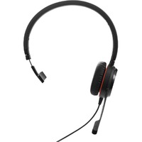 Jabra EVOLVE 20SE MS Mono Wired Over-the-head Mono Headset - Black - Monaural - Supra-aural - 32 Ohm - 150 Hz to 7 kHz - Noise Canceling - USB