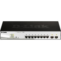 D-Link DGS-1210 DGS-1210-10MP 8 Ports Manageable Ethernet Switch - Gigabit Ethernet - 1000Base-T, 1000Base-X - 3 Layer Supported - Modular - 2 SFP -