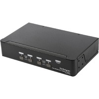 StarTech.com KVM Switchbox - TAA Compliant - 4 Computer(s) - 1 Local User(s) - 3840 x 2160 - 8 x USB - 5 x DisplayPort - 1U - Rack-mountable, Desktop