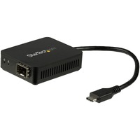 StarTech.com Transceiver/Media Converter - Connect to a GbE network through your laptop's USB-C port using the Gigabit SFP of your choice - USB C to
