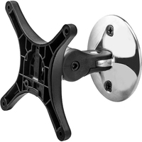Atdec Wall Mount for Monitor - Silver - 1 Display(s) Supported - 7.98 kg Load Capacity - 75 x 75, 100 x 100 - Plastic, Aluminium