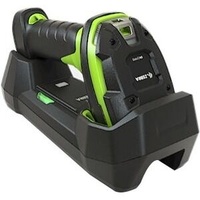 Zebra LI3678-ER Handheld Barcode Scanner Kit - Wireless Connectivity - Industrial Green - 1D - Extended Range - Imager - USB