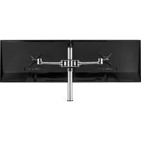 Atdec Desk Mount for LCD Display - Silver, Black - 2 Display(s) Supported - 78 cm (30.7") Screen Support - 7.98 kg Load Capacity - 100 x 100 -