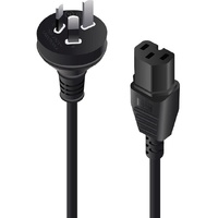 Alogic Standard Power Cord - 2 m - Australia - For Computer, Server - IEC 60320 C15 - 230 V AC10 A - Black