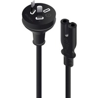 Alogic Standard Power Cord - 2 m - Australia - For Power Supply - IEC 60320 C7 - 230 V AC - Black
