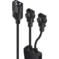Alogic Splitter Cord - 30 cm - For Monitor - IEC 60320 C14 / IEC 60320 C13 - 10 A - Black
