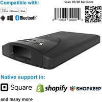 Socket Mobile SocketScan S840 Handheld Barcode Scanner - Wireless Connectivity - Black - 495 mm Scan Distance - 1D, 2D - Imager - Bluetooth