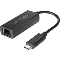 Lenovo RJ-45/USB Network Cable for Notebook - First End: 1 x RJ-45 Network - Female - Second End: 1 x USB Type C - Male - 100 Mbit/s - Black