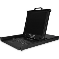 StarTech.com LCD Rack Console KVM Switch - Steel - Black - 16 Computer(s) - 43.2 cm (17") LCD - SXGA - 1280 x 1024 - 2 x PS/2 Port - 2 x USB - 1 x -