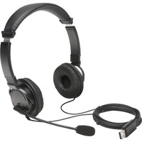 Kensington Wired Over-the-head Stereo Headset - Binaural - Supra-aural - 182.9 cm Cable - Noise Cancelling Microphone - USB Type A