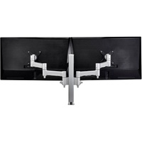 Atdec Modular AWMS-2-4640-F-S Desk Mount for Monitor, Flat Panel Display, Curved Screen Display - Silver - Height Adjustable - 2 Display(s) Supported
