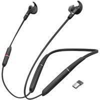 Jabra EVOLVE 65e UC Wireless Behind-the-neck, Earbud Stereo Earset - Black - Microsoft Teams Certification - Alexa - Binaural - In-ear - 3000 cm - -