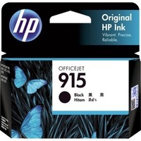HP 915 Original Inkjet Ink Cartridge - Black - 1 Each - 300 Pages