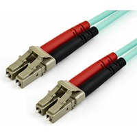 StarTech.com 10m (30ft) LC/UPC to LC/UPC OM4 Multimode Fiber Optic Cable, 50/125&micro;m LOMMF/VCSEL Zipcord Fiber, 100G, LSZH F