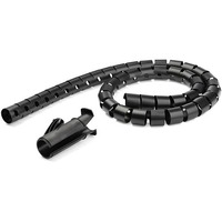 StarTech.com 1.5m / 4.9ft Cable Management Sleeve - Spiral - 25mm / 1" Diameter - W/ Cable Loading Tool - Expandable Coiled Cord Organizer - Easily -