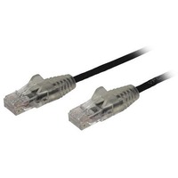 StarTech.com 2.5 m CAT6 Cable - Slim CAT6 Patch Cord - Black - Snagless RJ45 Connectors - Gigabit Ethernet Cable - 28 AWG (N6PAT