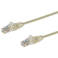 StarTech.com 3 m CAT6 Cable - Slim CAT6 Patch Cord - Grey - Snagless RJ45 Connectors - Gigabit Ethernet Cable - 28 AWG (N6PAT300CMGRS) - Slim CAT6 is